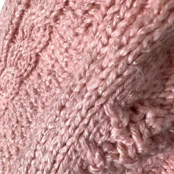 Abercrombie & Fitch Pink Cable Knit Sweater, XS - Picture 3 of 5